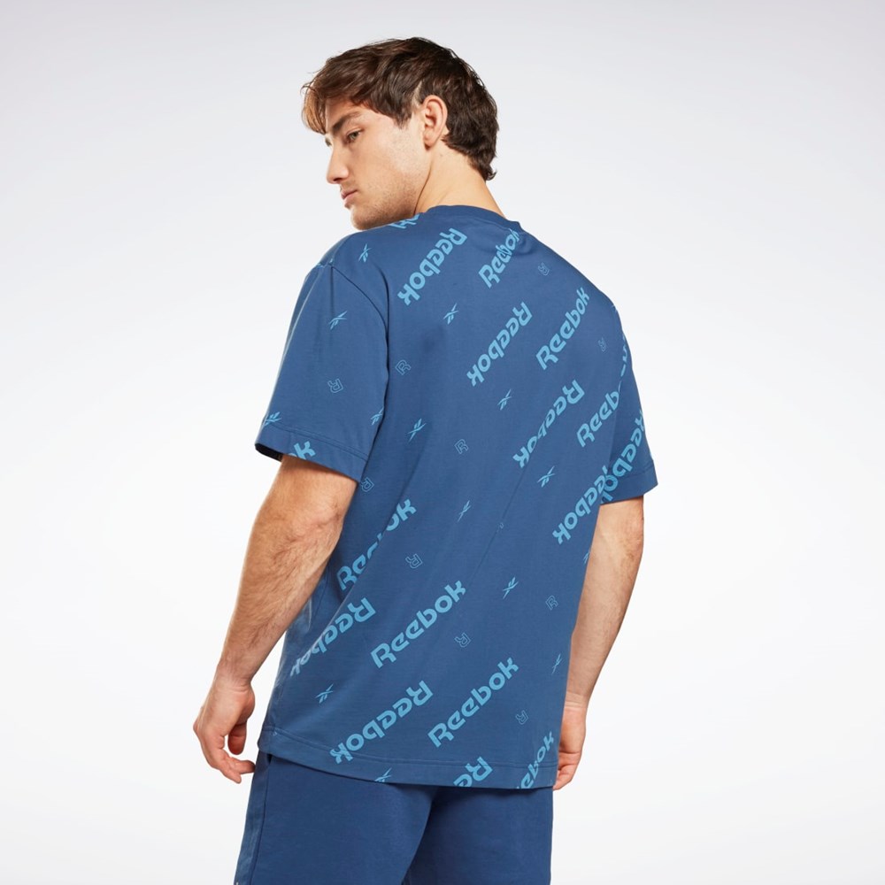 Reebok Reebok Identity T-Shirt Niebieskie | MHUW-37820