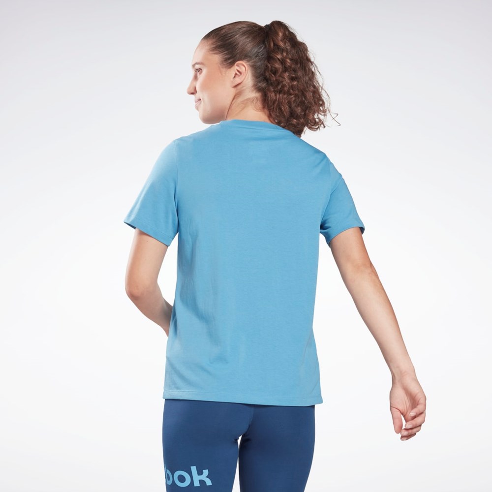 Reebok Reebok Identity T-Shirt Niebieskie | QXJV-49230