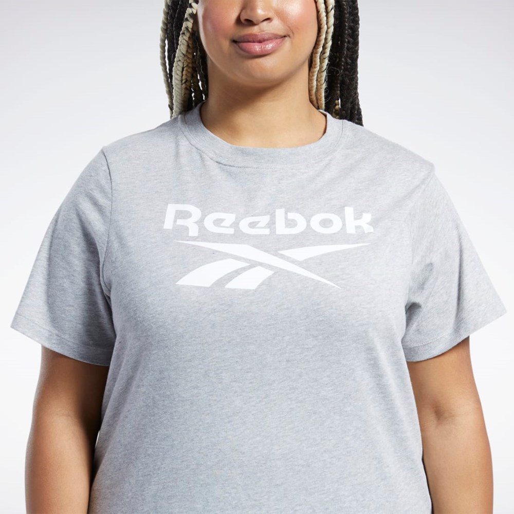 Reebok Reebok Identity T-Shirt (Plus Size) Szare | CKAZ-87195