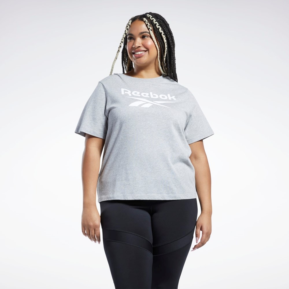 Reebok Reebok Identity T-Shirt (Plus Size) Szare | CKAZ-87195