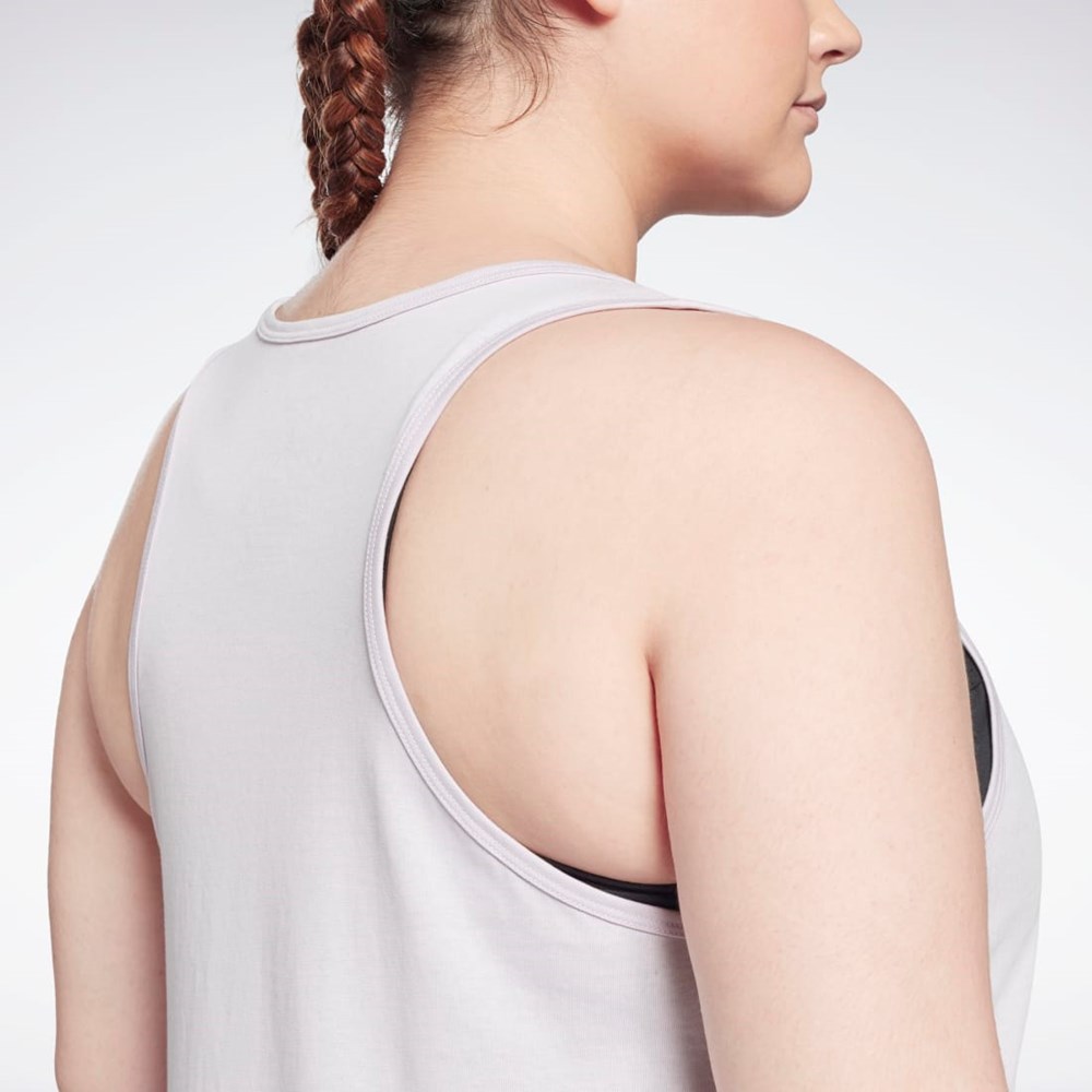 Reebok Reebok Identity Tank Top (Plus Size) Quartz Glow | BXNL-76930