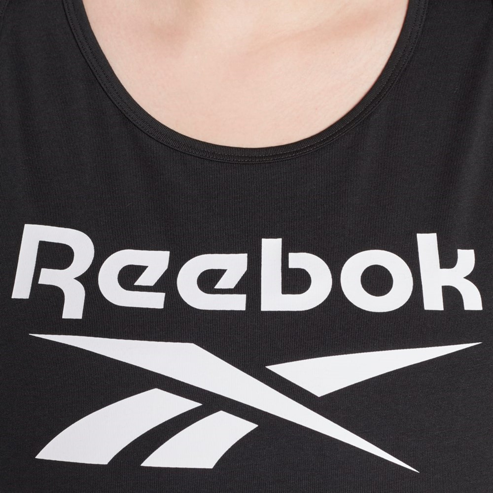 Reebok Reebok Identity Tank Top (Plus Size) Czarne | OZRF-80217