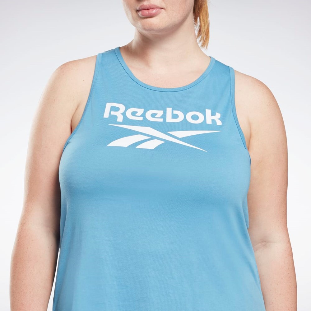 Reebok Reebok Identity Tank Top (Plus Size) Niebieskie | PYRQ-32460