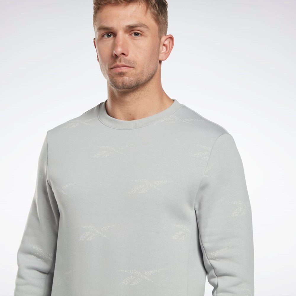 Reebok Reebok Identity Vector Fleece Crew Sweatshirt Szare | JMHG-31692