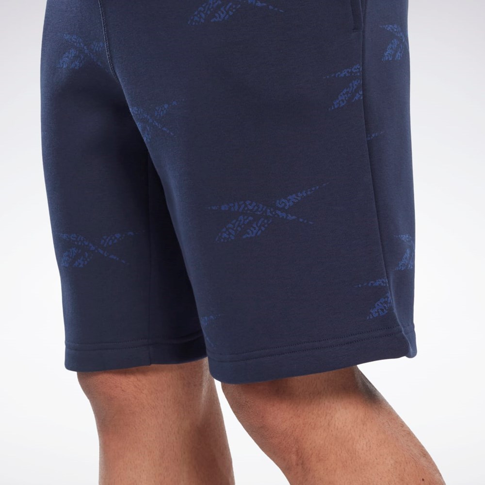 Reebok Reebok Identity Vector Fleece Shorts Granatowe | POVC-65497