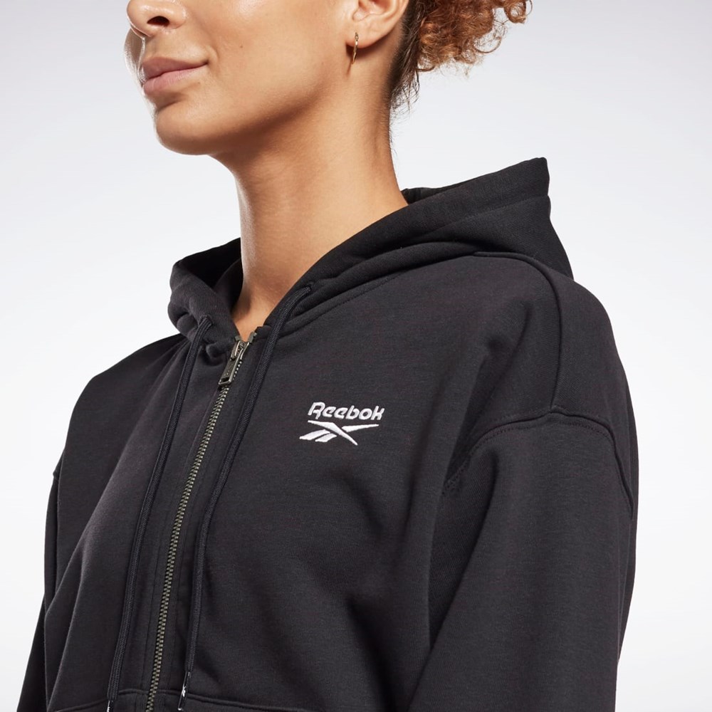 Reebok Reebok Identity Zip-Up Track Jacket Czarne | QLHD-68253