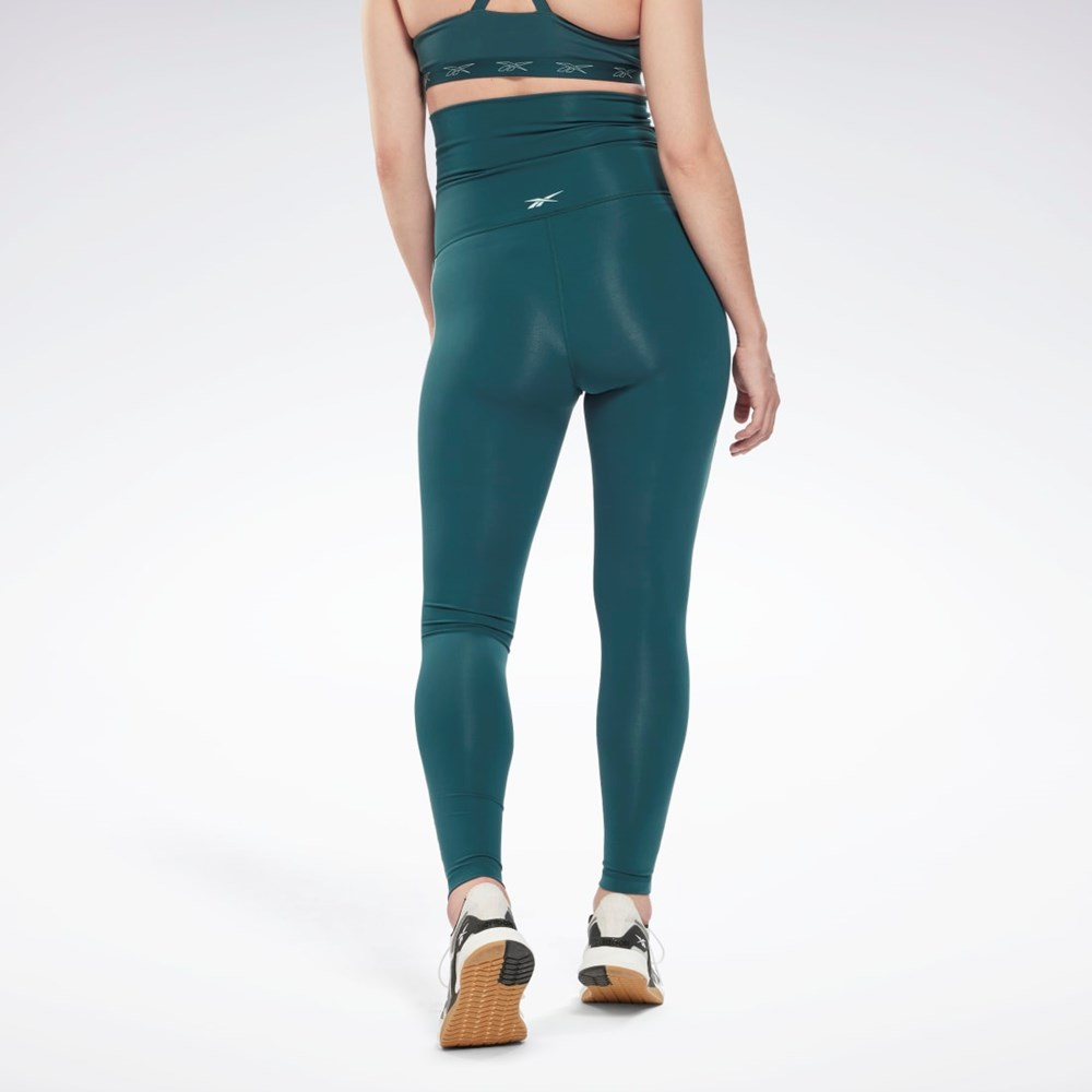 Reebok Reebok Lux 2.0 Maternity Leggings Zielone | JBUX-67358