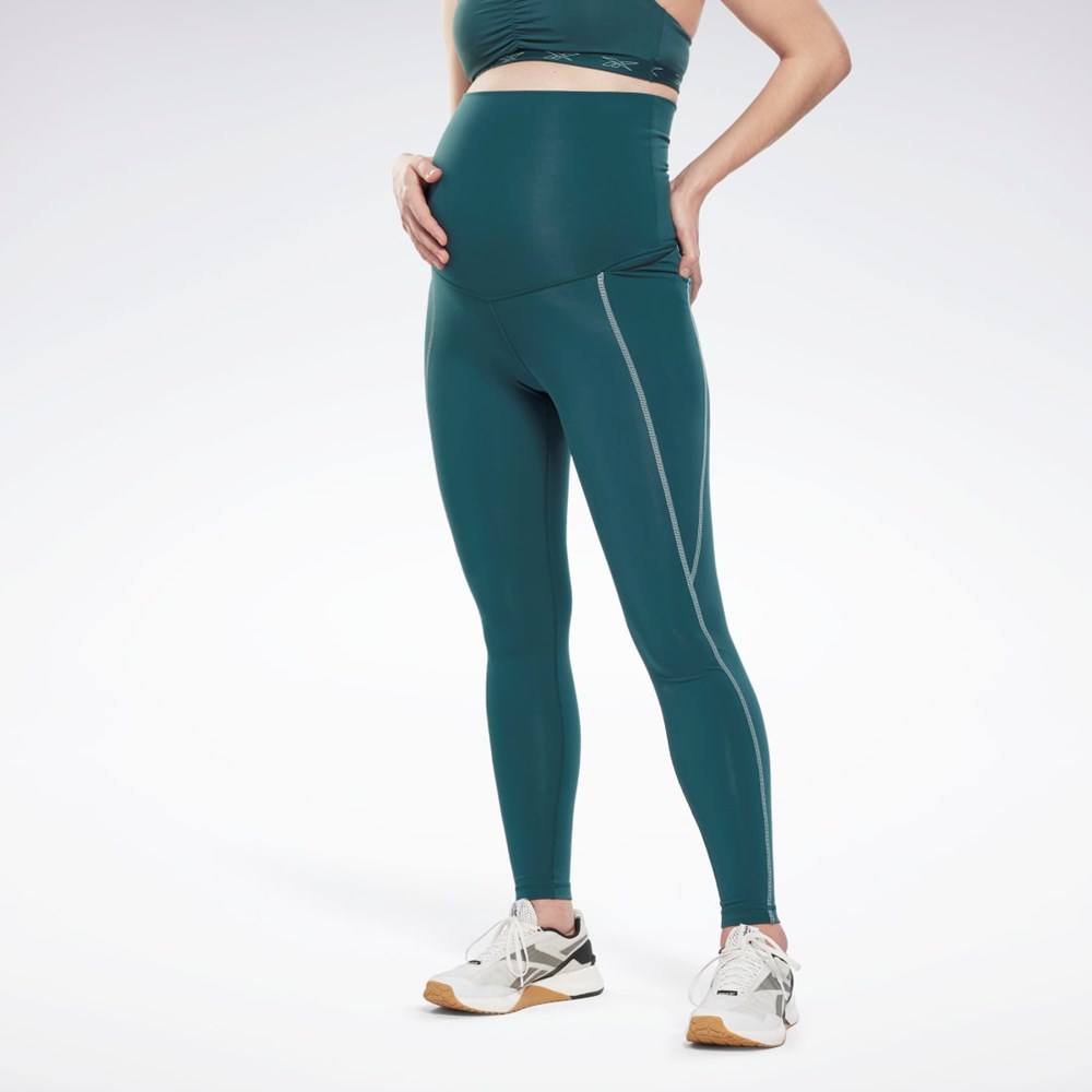 Reebok Reebok Lux 2.0 Maternity Leggings Zielone | JBUX-67358