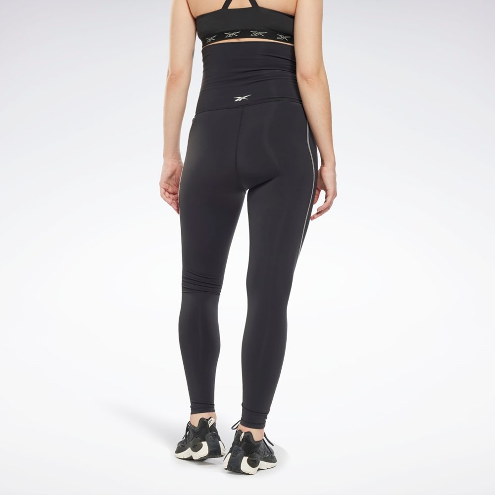 Reebok Reebok Lux 2.0 Maternity Leggings Czarne | VJNS-67345