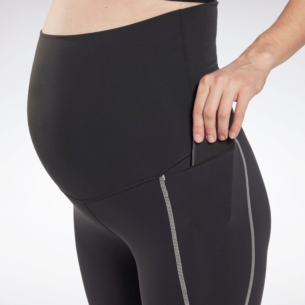 Reebok Reebok Lux 2.0 Maternity Leggings Czarne | VJNS-67345