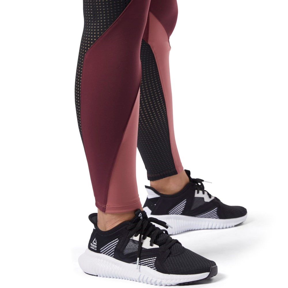 Reebok Reebok Lux 2 Leggings Bordowe Różowe | ZYXB-78425