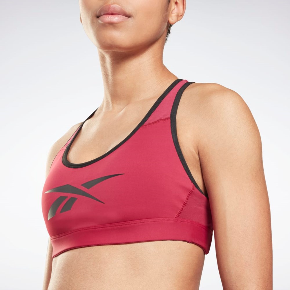 Reebok Reebok Lux Racer Vector Sports Bra Punch Berry | UGKI-28769