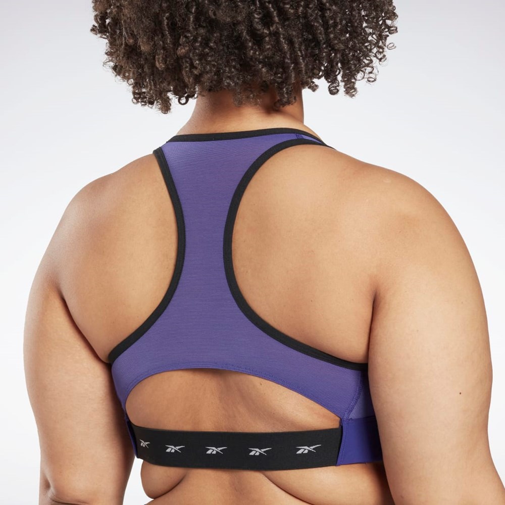 Reebok Reebok Lux Vector Racer Sports Bra (Plus Size) Fioletowe | AJRY-05631