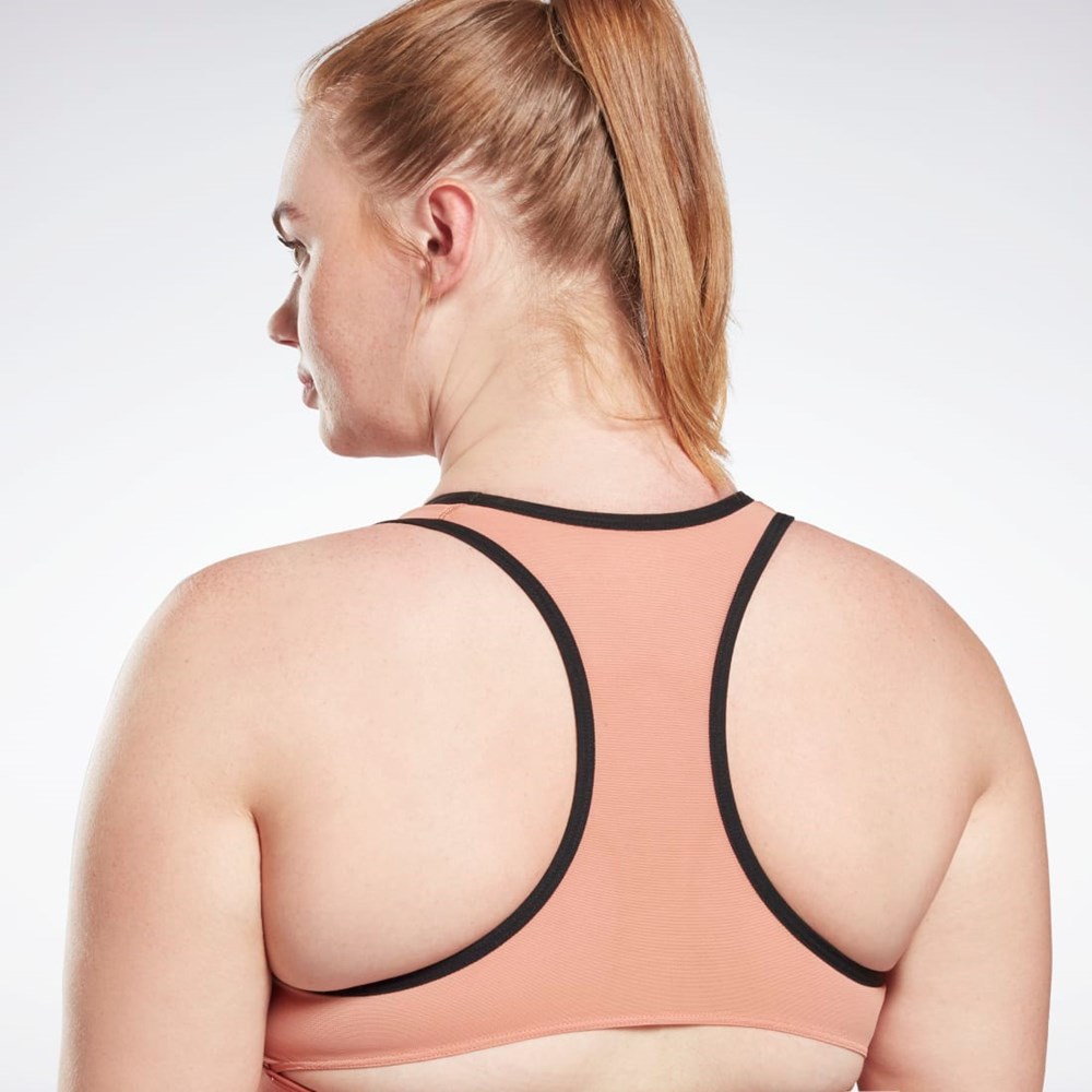 Reebok Reebok Lux Vector Racer Sports Bra (Plus Size) Koralowe | EBFD-82750