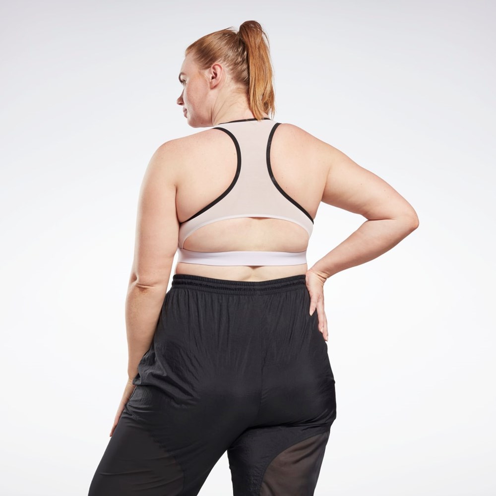 Reebok Reebok Lux Vector Racer Sports Bra (Plus Size) Quartz Glow | VBFO-74603