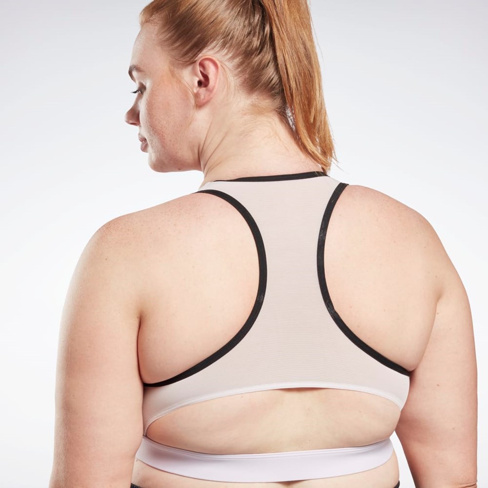 Reebok Reebok Lux Vector Racer Sports Bra (Plus Size) Quartz Glow | VBFO-74603