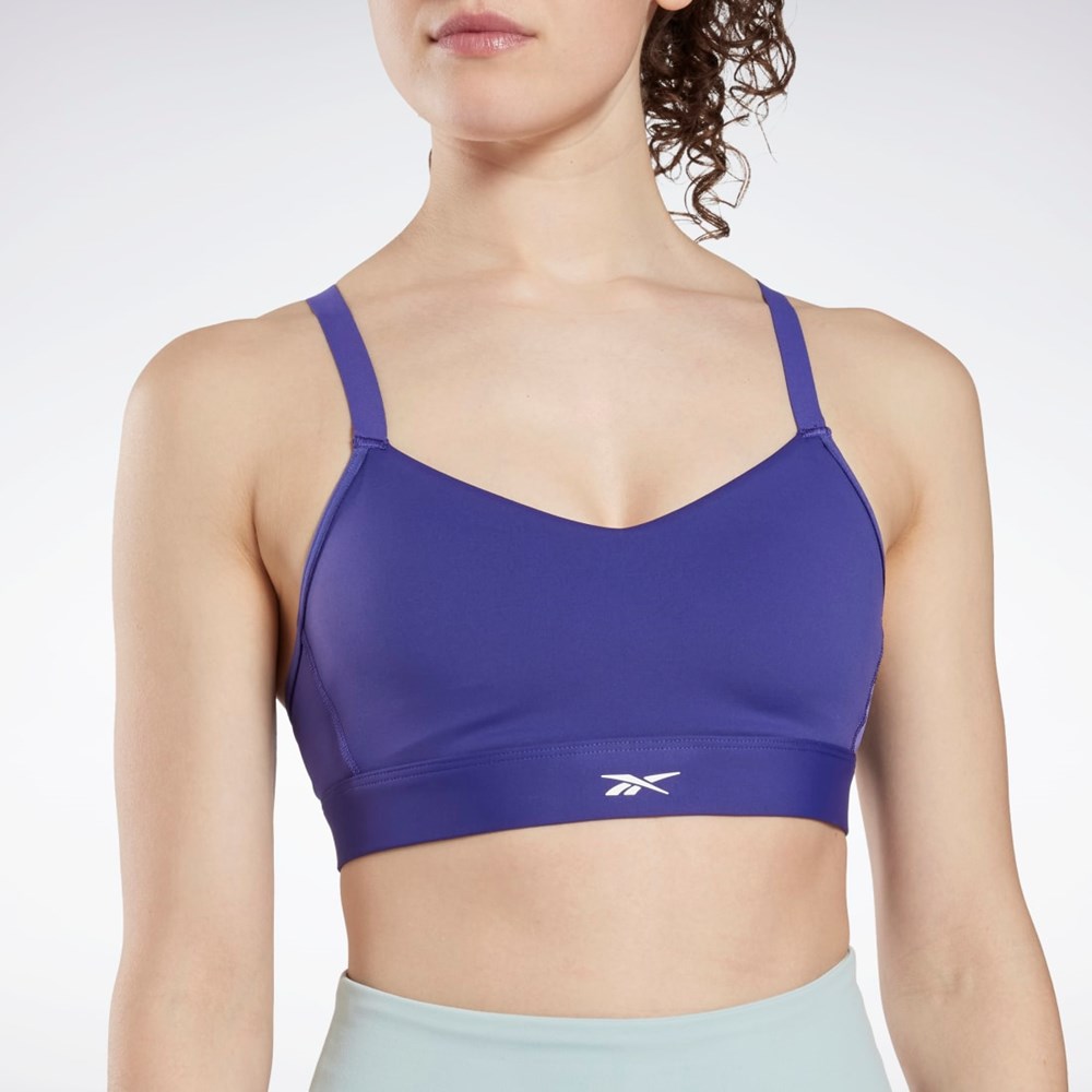 Reebok Reebok Lux Z Paskami Sports Bra Fioletowe | UJTM-48950