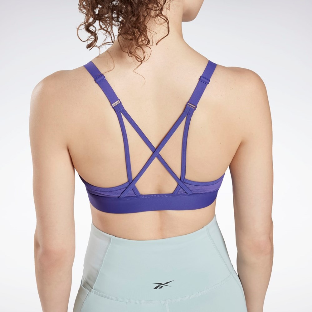 Reebok Reebok Lux Z Paskami Sports Bra Fioletowe | UJTM-48950