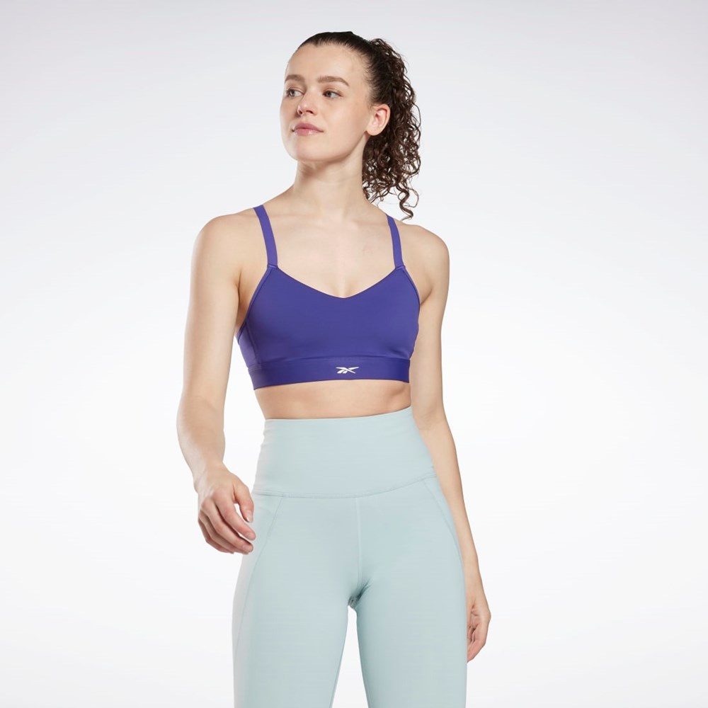 Reebok Reebok Lux Z Paskami Sports Bra Fioletowe | UJTM-48950