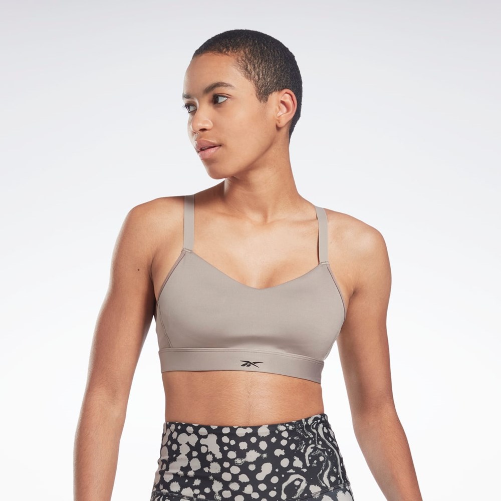 Reebok Reebok Lux Z Paskami Sports Bra Szare | YKWZ-01384