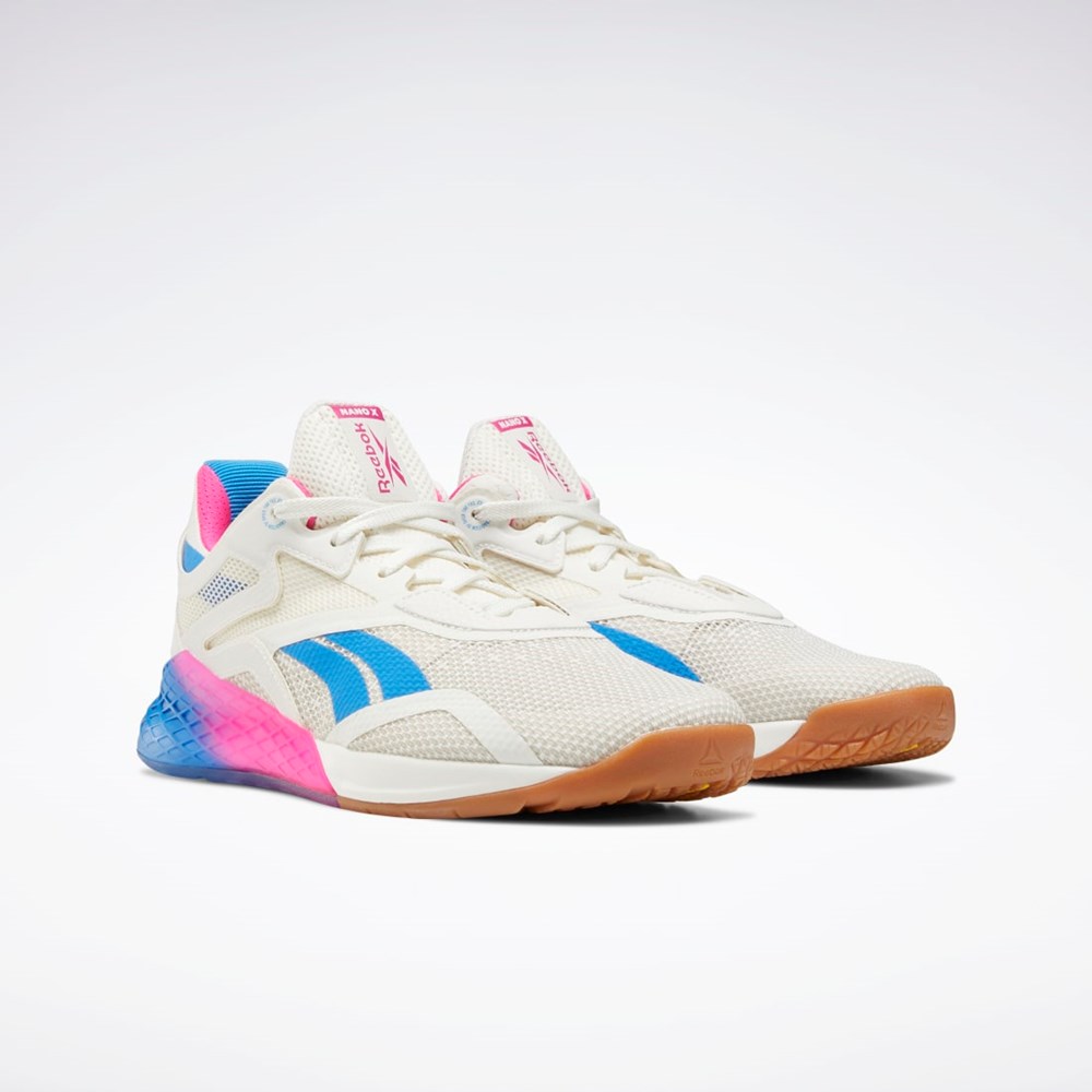 Reebok Reebok Nano X Treningowe Shoes Białe Różowe Niebieskie | TXWU-38509