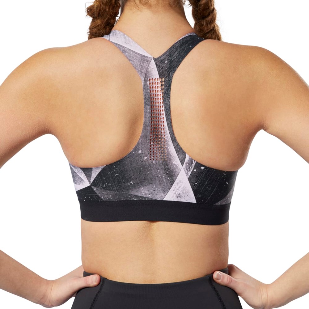 Reebok Reebok PureMove Bra - Shattered Ice Motion Sense ™ Czarne | VHBI-62984