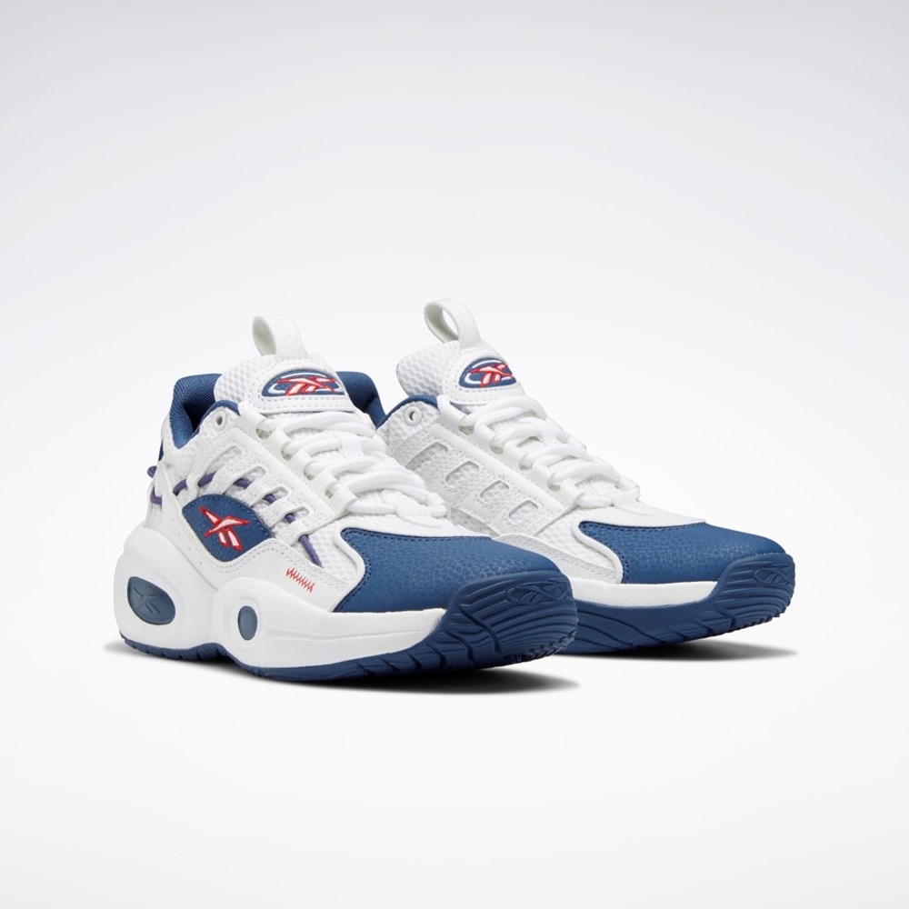 Reebok Reebok Solution Mid Basketball Shoes - Grade School Białe Niebieskie Czerwone | AVWY-32789