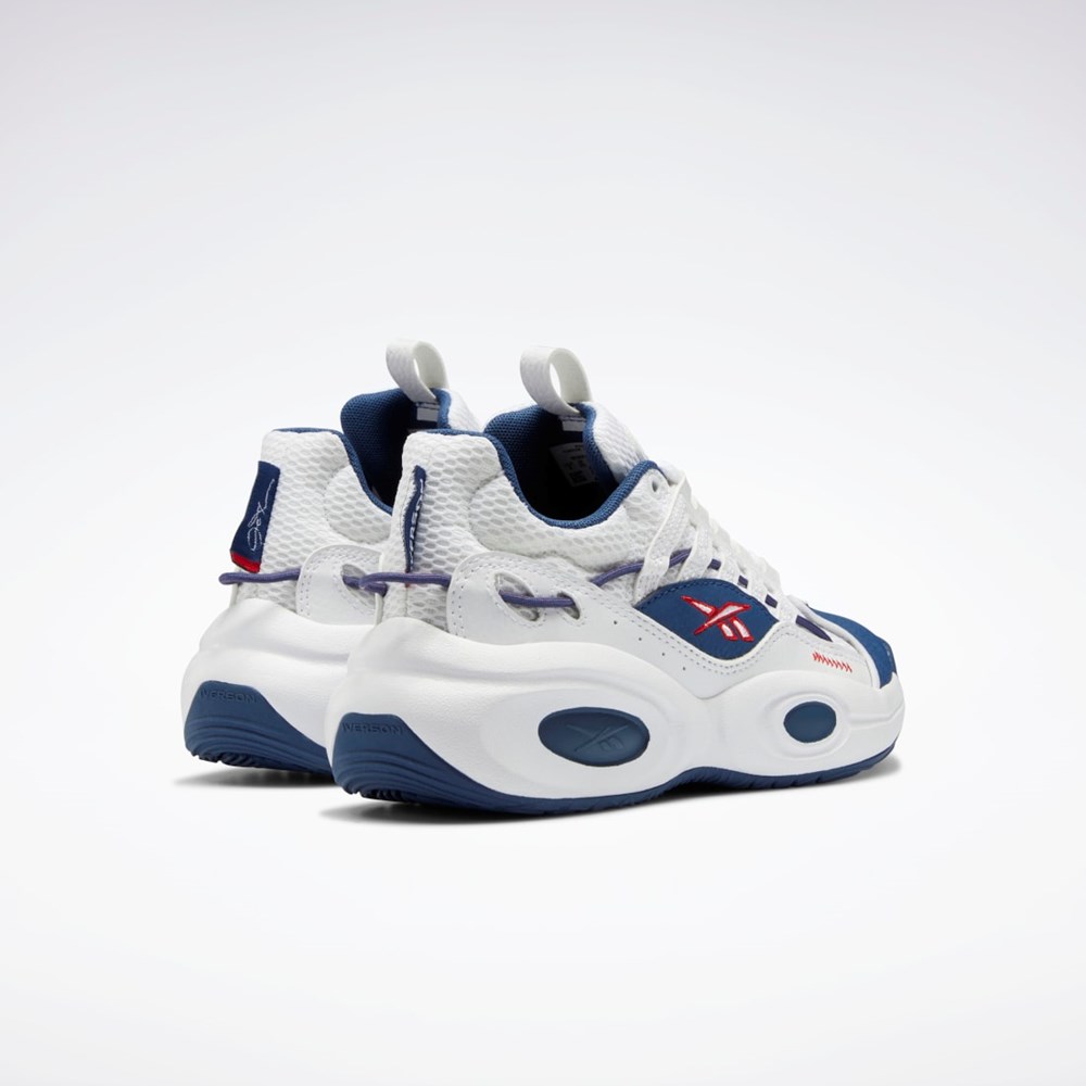 Reebok Reebok Solution Mid Basketball Shoes - Grade School Białe Niebieskie Czerwone | AVWY-32789