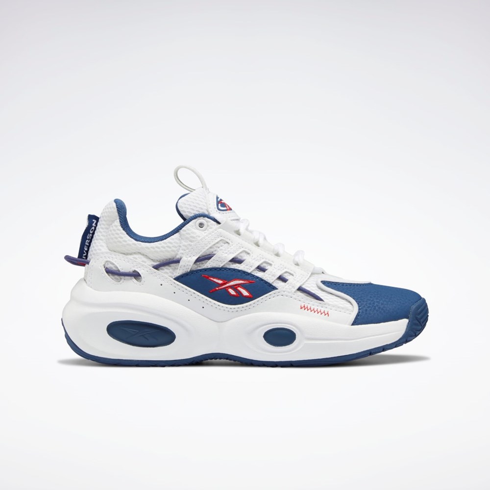 Reebok Reebok Solution Mid Basketball Shoes - Grade School Białe Niebieskie Czerwone | AVWY-32789