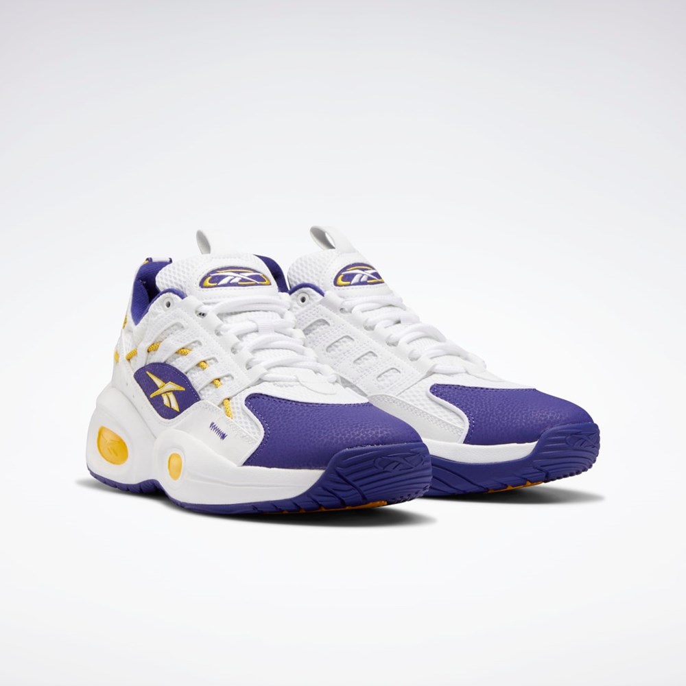 Reebok Reebok Solution Mid Basketball Shoes Białe Fioletowe Żółte | TYMN-84309