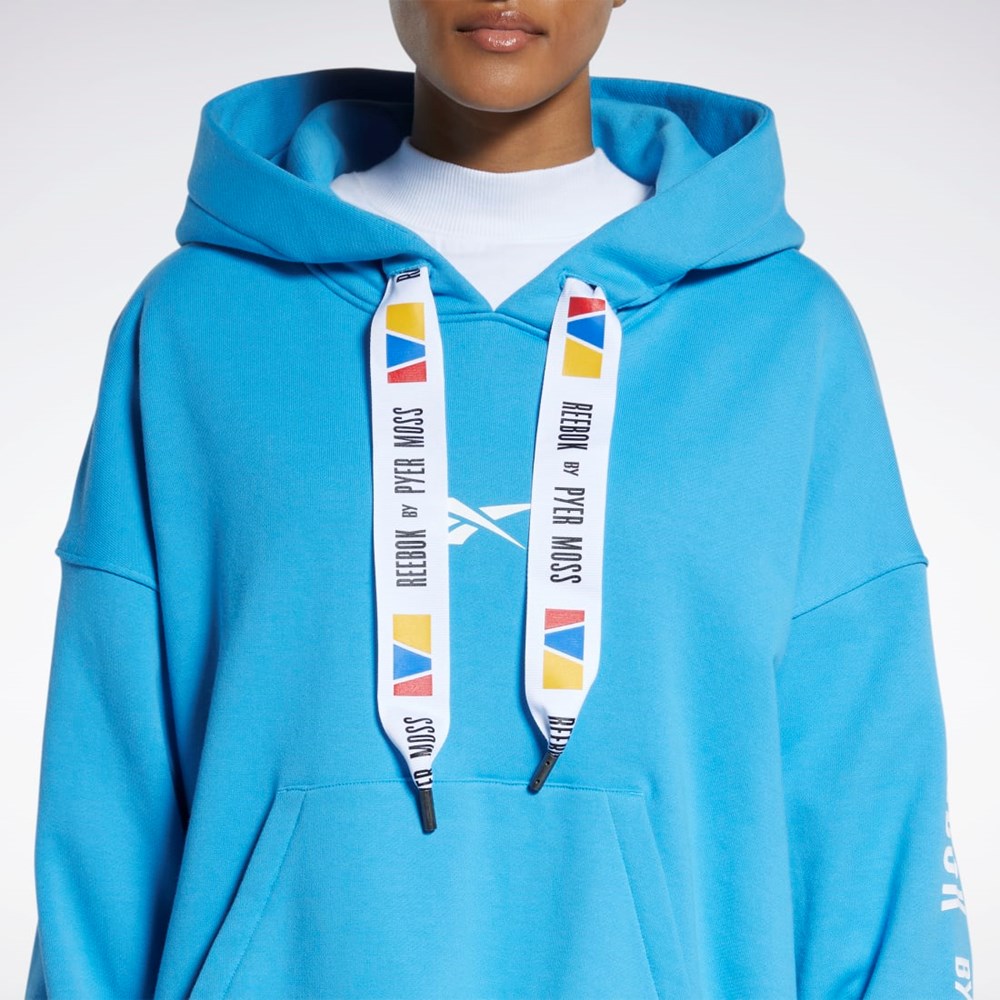 Reebok Reebok by Pyer Moss Hoodie Niebieskie | BTYN-35784