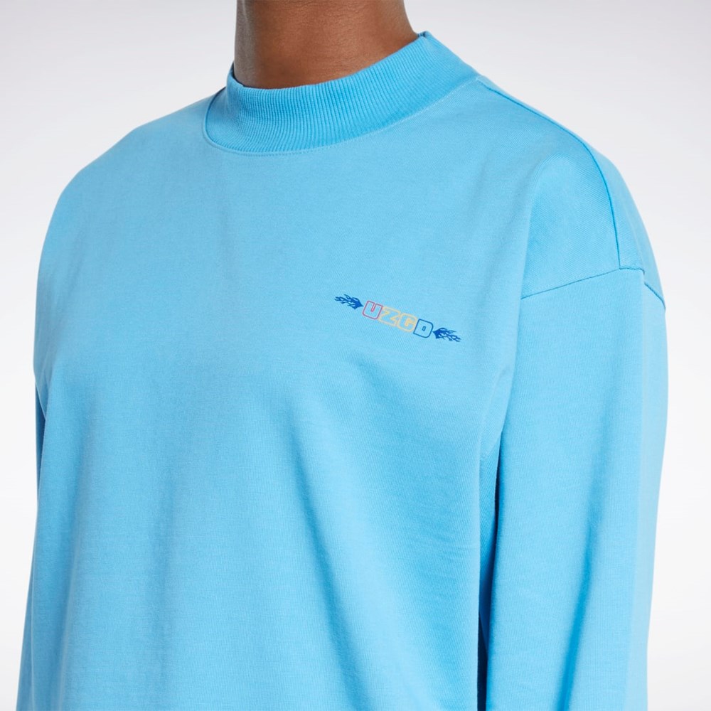 Reebok Reebok by Pyer Moss Long Sleeve Tee Niebieskie | DLGQ-89316