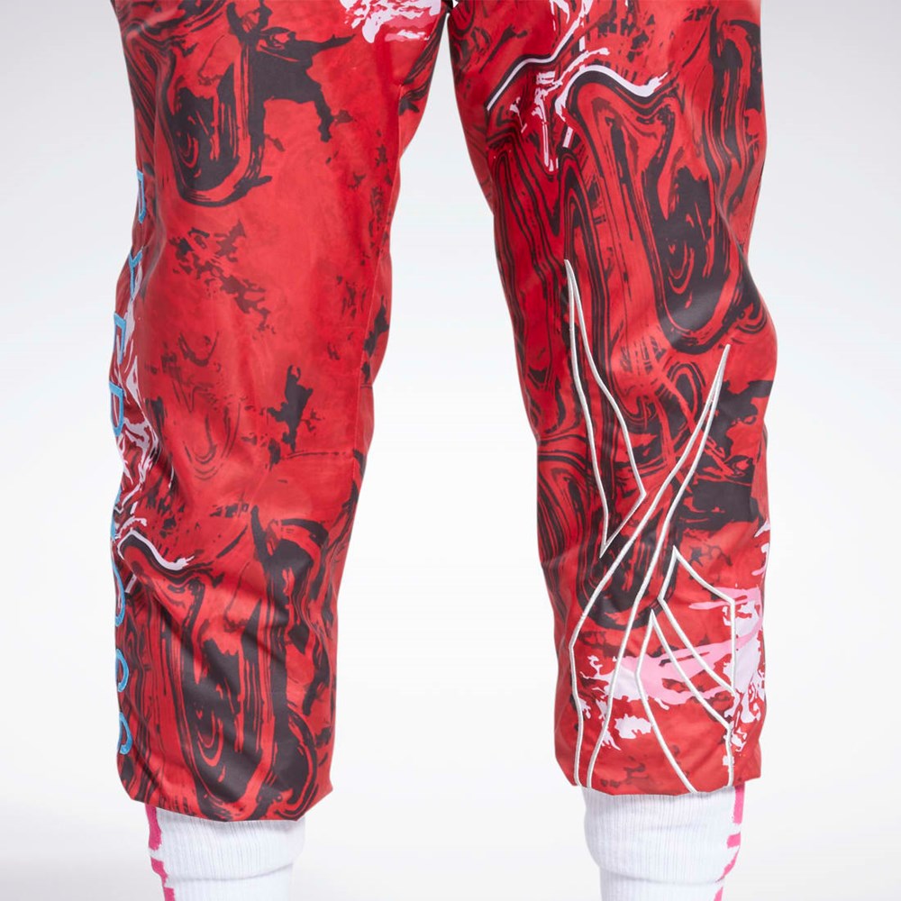 Reebok Reebok by Pyer Moss Pants Czerwone | QGKE-68135