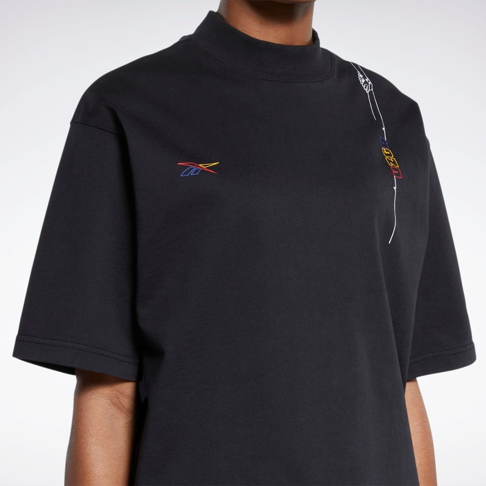 Reebok Reebok by Pyer Moss Tee Czarne | QAXF-51632