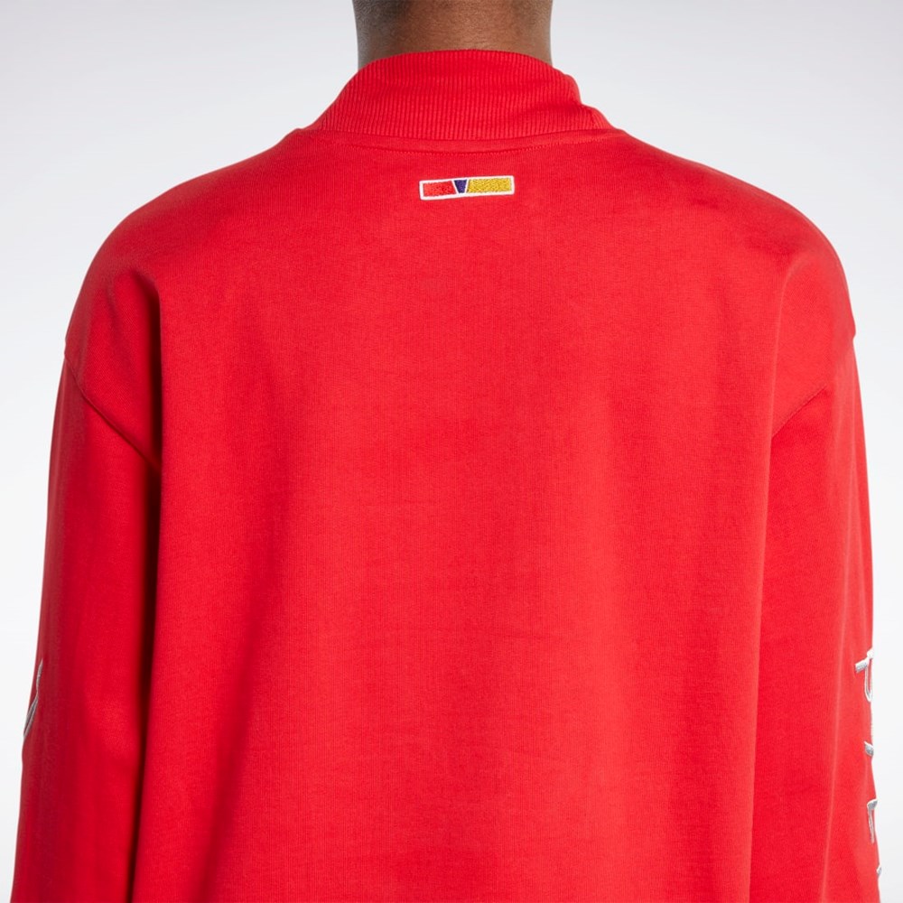 Reebok Reebok by Pyer Moss Turtleneck Long Sleeve T-Shirt Czerwone | QYSE-45723