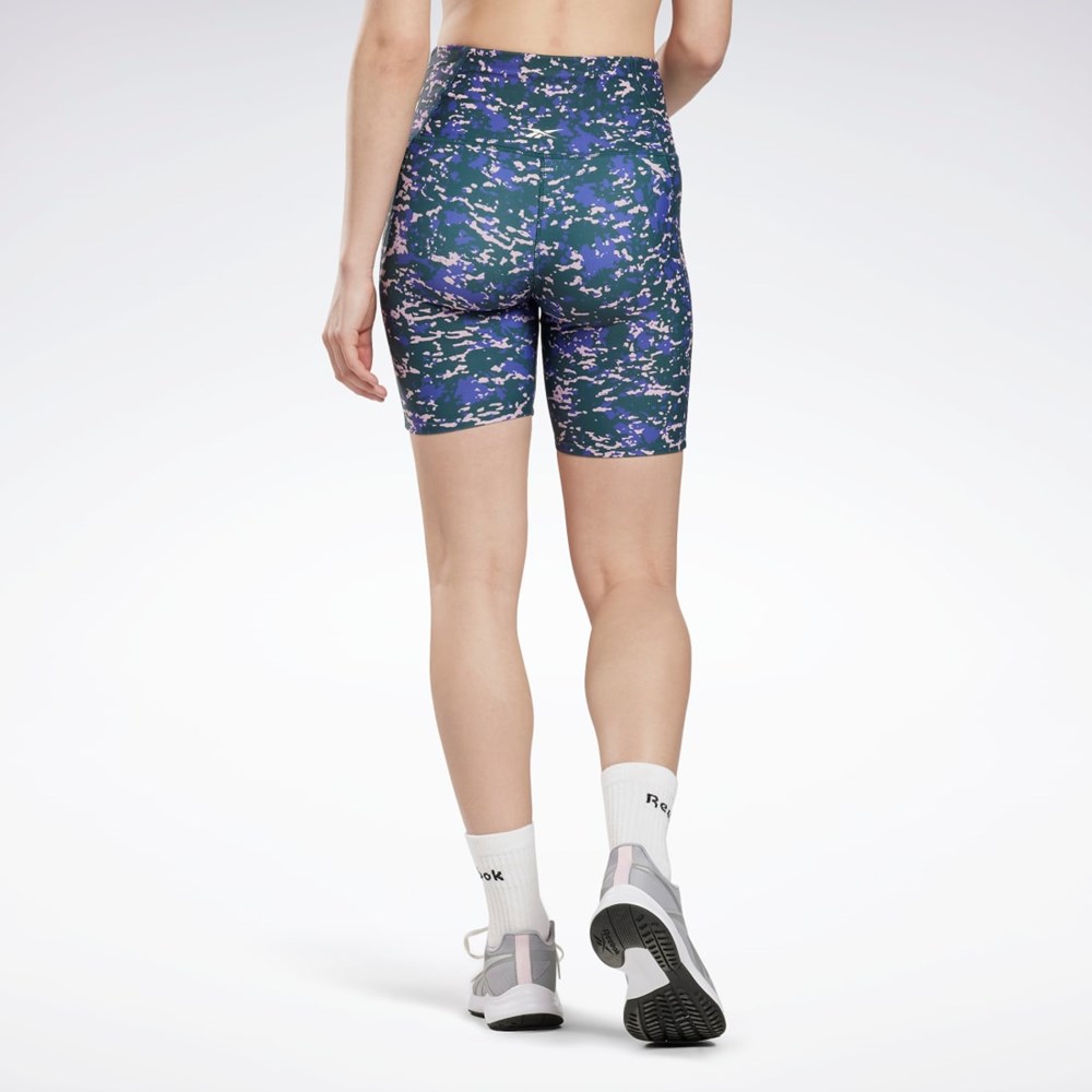 Reebok Speckle Modern Safari Legging Shorts Zielone | TUYD-89576