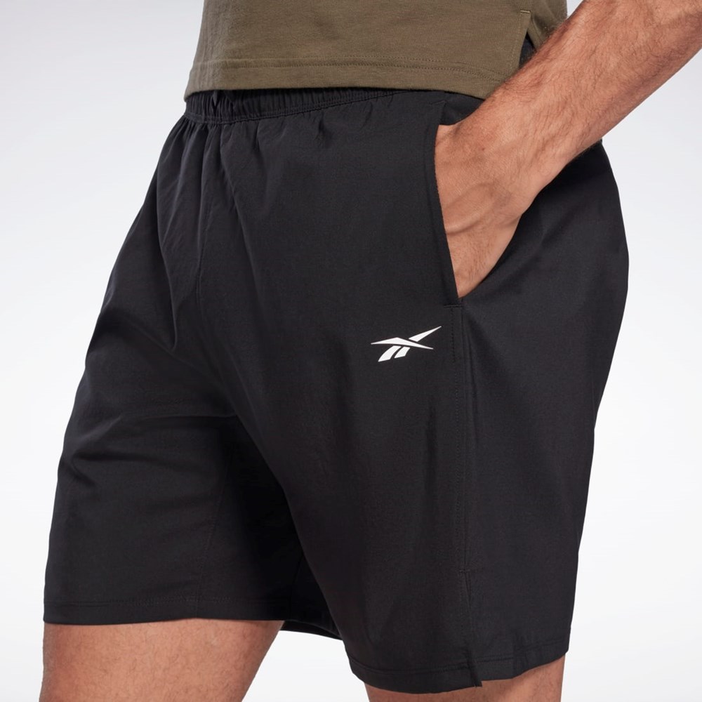 Reebok Speed Shorts 2.0 Czarne | WGDE-81905