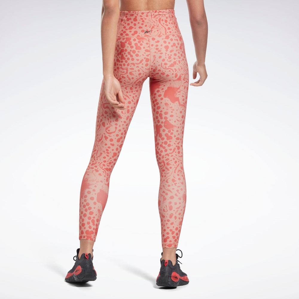 Reebok Studio Lux HR 2.0 Modern Safari Tights Koralowe | PGSX-62359