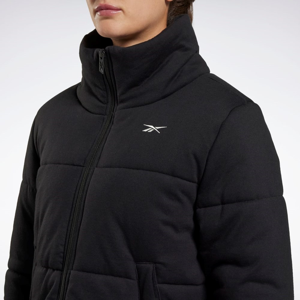 Reebok Studio Puffer Jacket Czarne | YOAG-41698