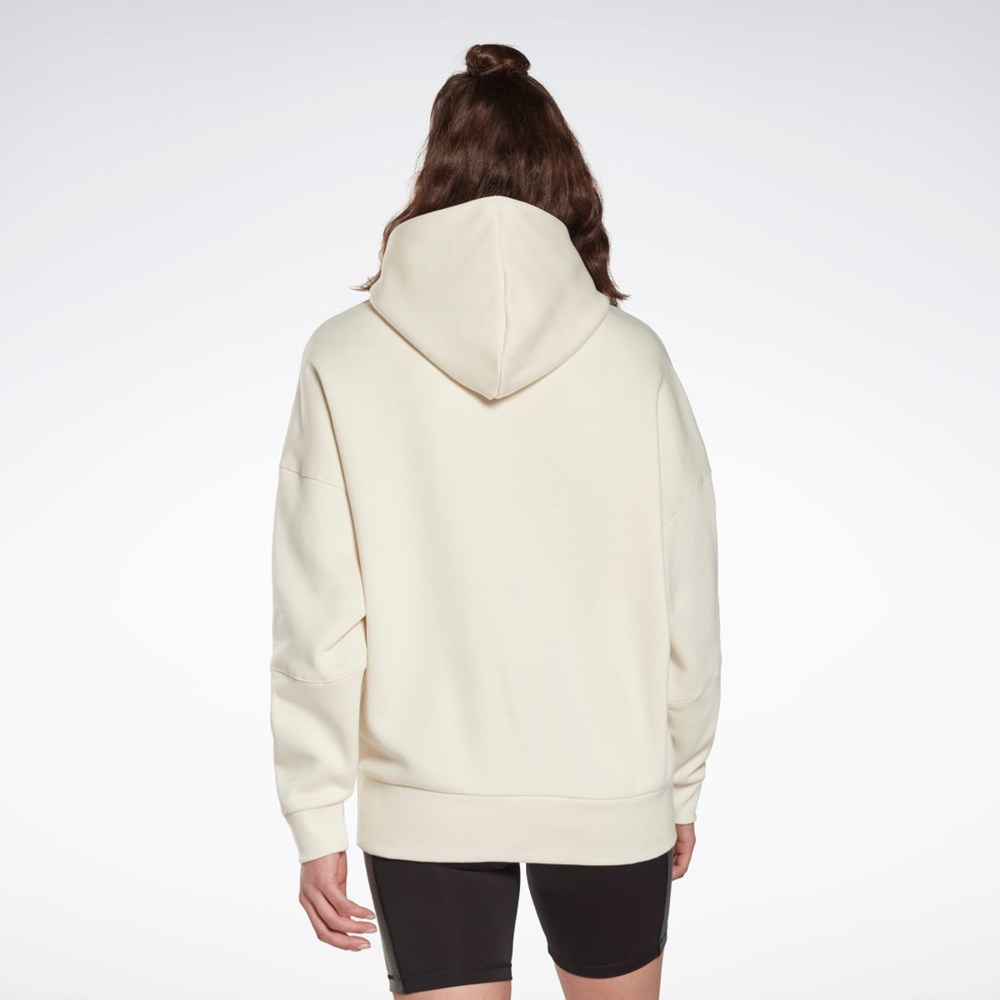 Reebok Studio Recycled Oversize Hoodie Białe | CFVG-39861