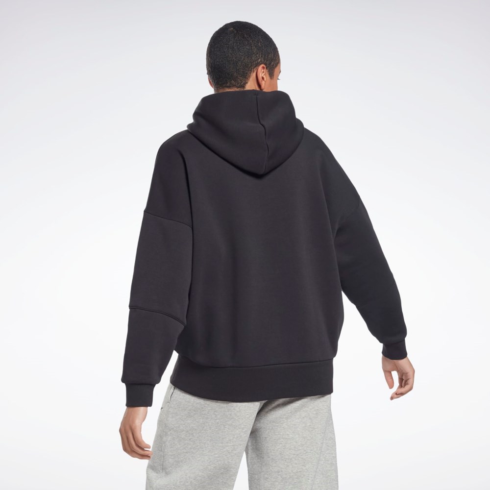 Reebok Studio Recycled Oversize Hoodie Czarne | ZXIL-28031