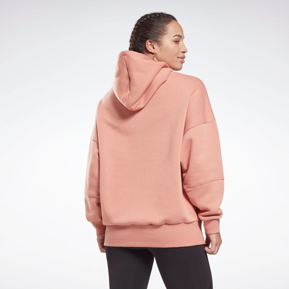 Reebok Studio Recycled Oversize Hoodie Koralowe | QTKP-79450