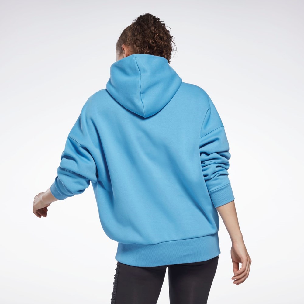 Reebok Studio Recycled Oversize Hoodie Niebieskie | BKZE-47601