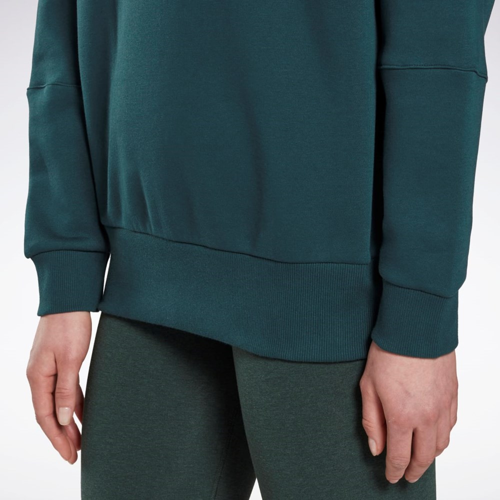 Reebok Studio Recycled Oversize Hoodie Zielone | GADF-89601