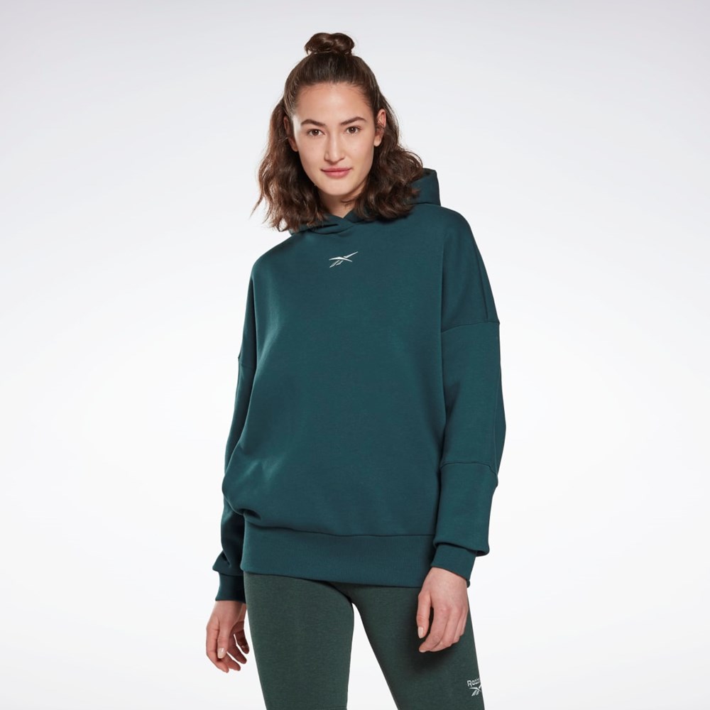 Reebok Studio Recycled Oversize Hoodie Zielone | GADF-89601