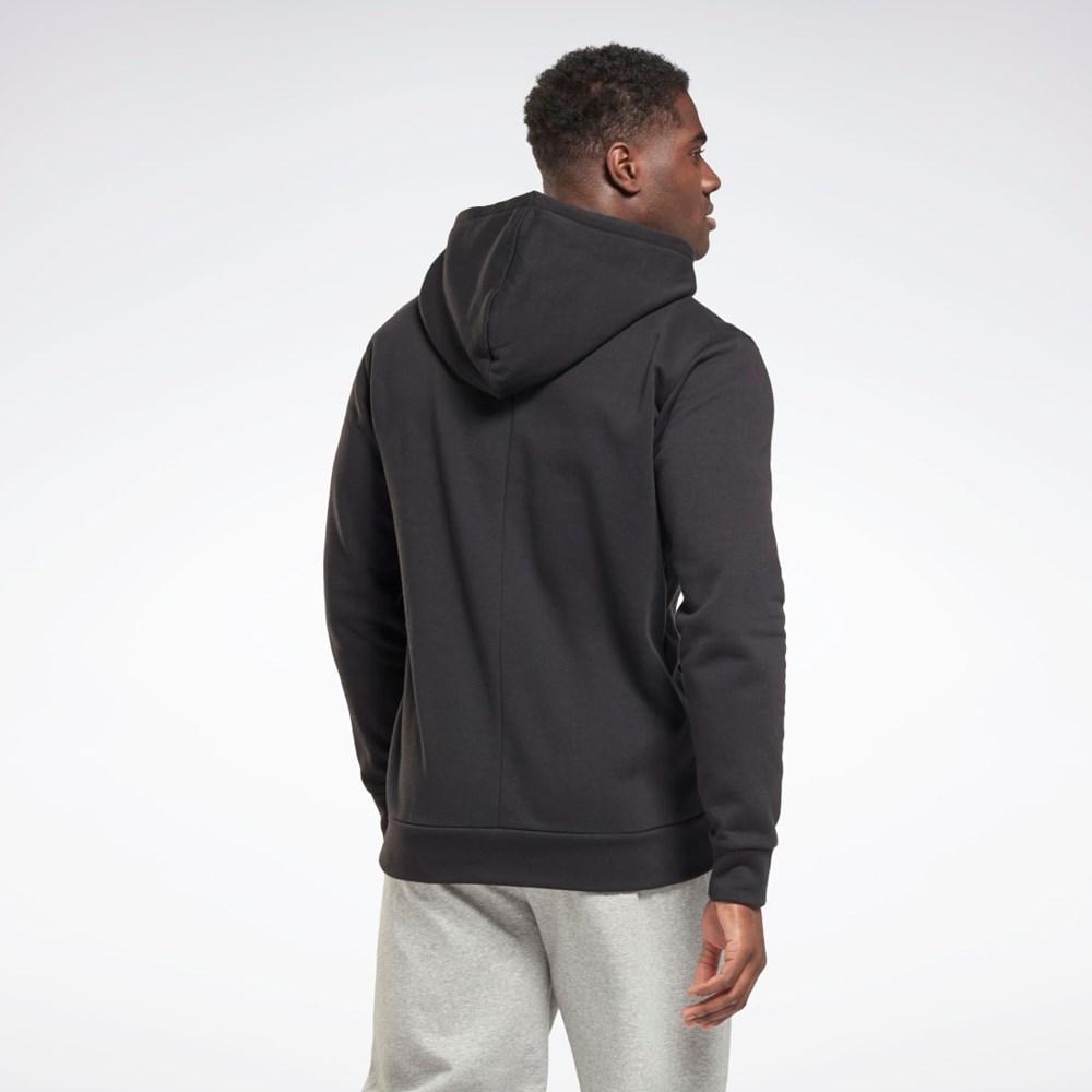 Reebok THERMOWARM+GRAPHENE Bawełniane Hoodie Czarne | BUKI-81943