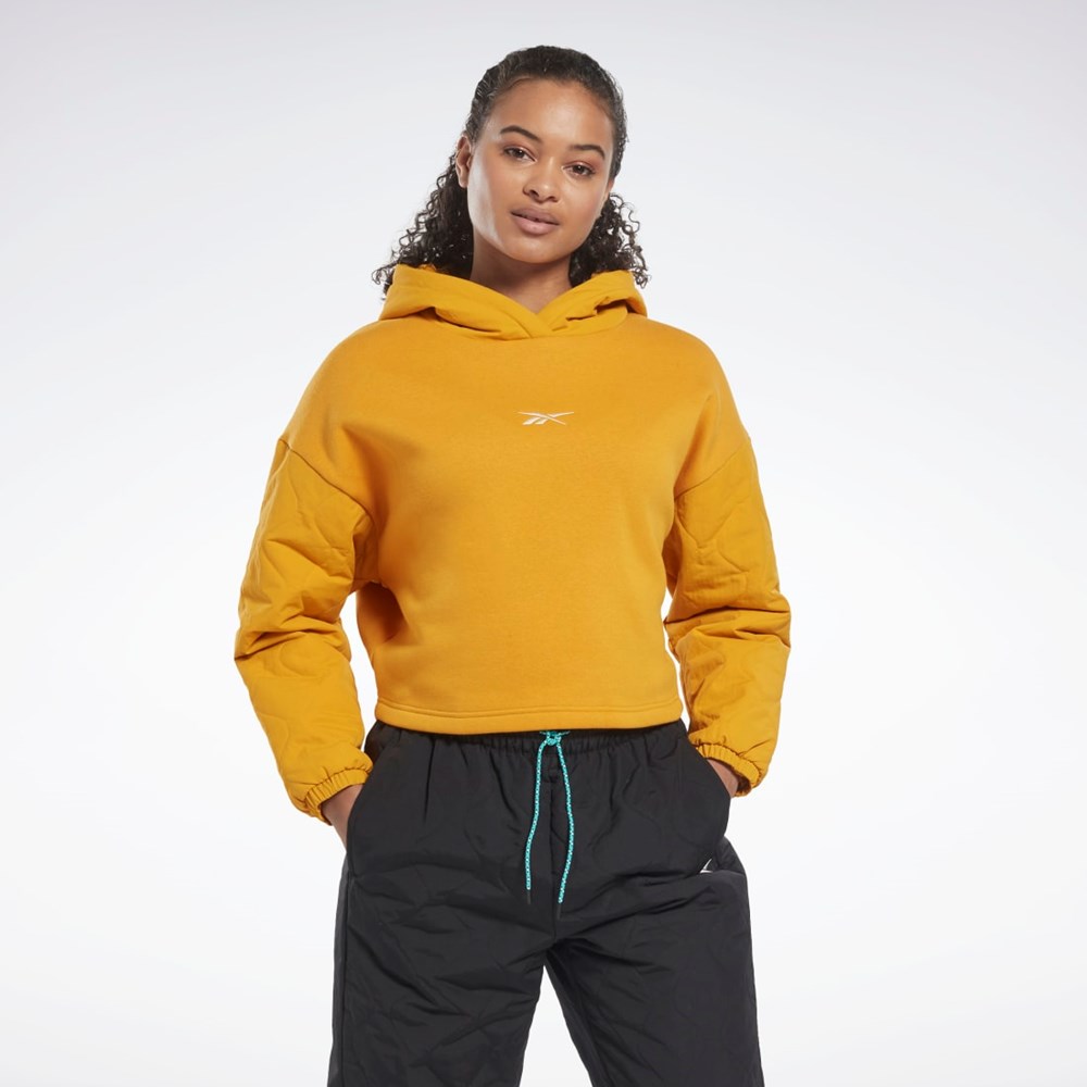 Reebok THERMOWARM+GRAPHENE Hoodie Bright Ochre | QUTG-07968