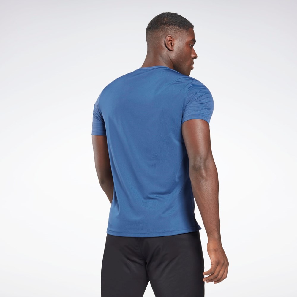 Reebok Tech Styl Activchill Move T-Shirt Niebieskie | KLRQ-02689