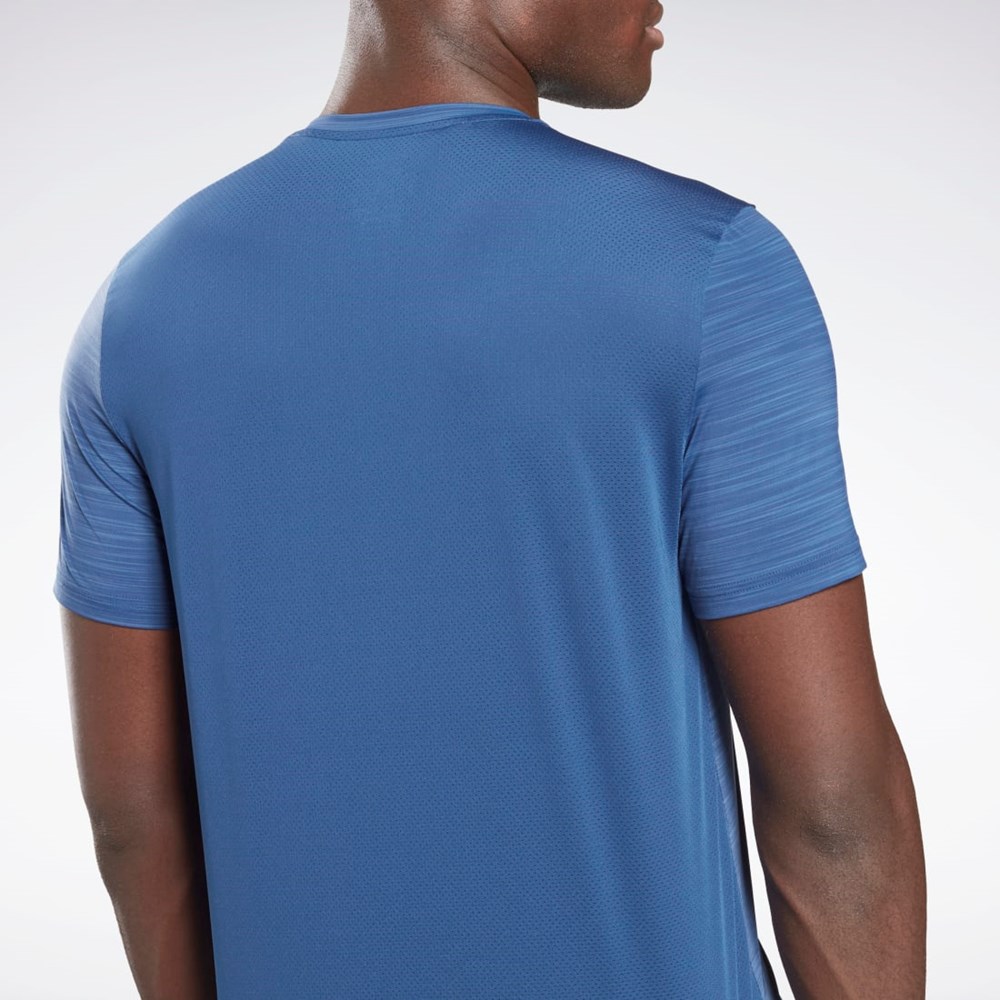 Reebok Tech Styl Activchill Move T-Shirt Niebieskie | KLRQ-02689