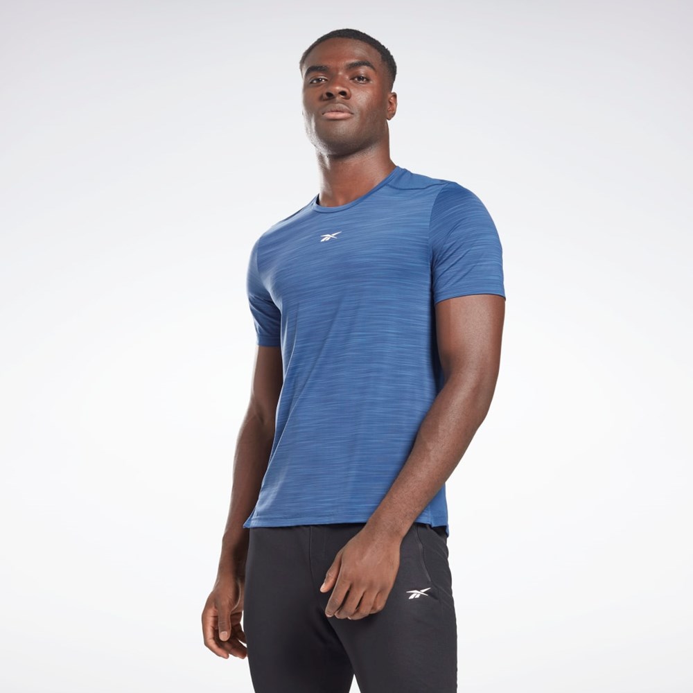 Reebok Tech Styl Activchill Move T-Shirt Niebieskie | KLRQ-02689